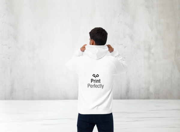 Print Perfectly white hoodie