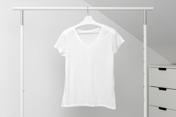 Personalised Woman's White V-neck T-shirts