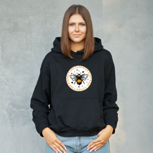 Bee safe black hoodie women's