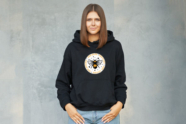 Bee safe black hoodie women's